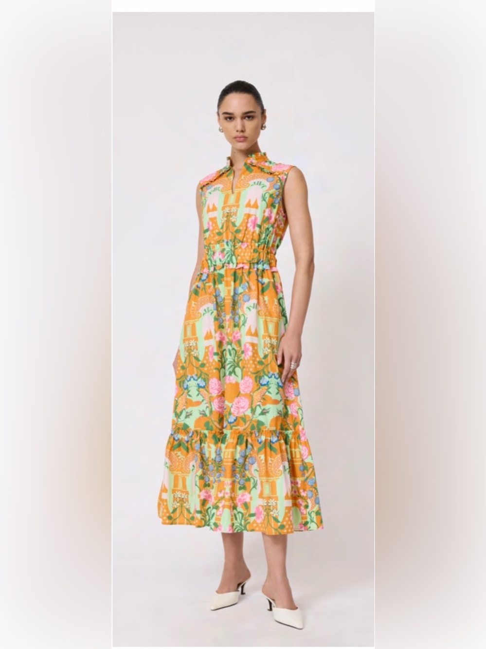Pearl by Lela Rose - Rose Garden Cotton Smocked Dress